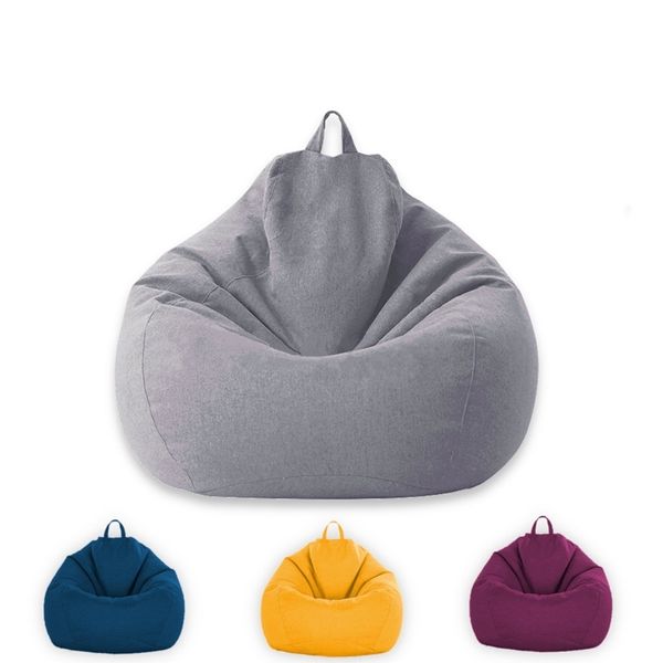 New Lazy BeanBag Canapés Couverture Chaises sans Filler Lounger Seat Bean Bag Puff asiento Couch Tatami Salon Meubles T200601