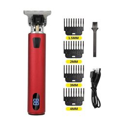 Nieuw LCD -display Electric Shaver Hair Clipper baard Baard Trimmer Oplaadbaar haarsnijmachine Kapper Shaver Electric Razor voor herenstijl Barbershop Tool