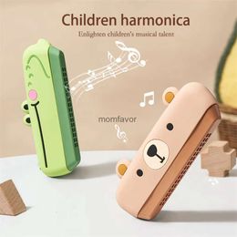Nouveaux jouets d'apprentissage 16 trous pour enfants Harmonica Montessori jouet éducatif bébé illumination Instrument à vent Musical Silicone Harmonica Kid Harmonica