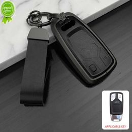 Nouveau cuir alliage voiture clé à distance housse coque Fob pour Audi A4 B9 A5 A6 8S 8W Q5 Q7 4M S4 S5 S7 TT TTS TFSI RS protecteur sans clé