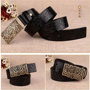 Nouvelles ceintures en cuir hommes femmes de la ceinture de mode concepteur Big Buckle Board Boîte cadeau en cuir de haute qualité Livraison gratuite 300O