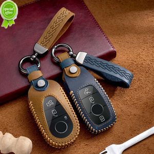 New Leather Car Remote Key Case Cover Shell For Mercedes Benz A C E S G Class GLC CLE CLA GLB GLS W177 W223 W206 W205 W213 W222 AMG