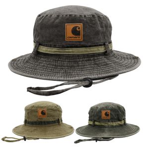 Nouveau étiquette de cuir Fisherman Workwear Big Usaves Cowboy Washed Old Mountaineering Sun Protection Hat Capup