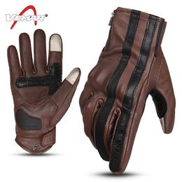 Nouveau cuir mâle racing gants tout-terrain vélo chevalier gants moto plein doigt gants cyclisme anti-chute gants étanche 2 245Y