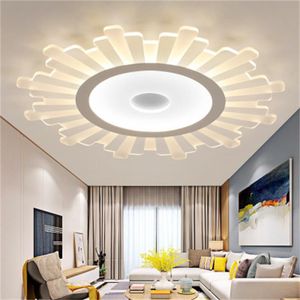 Nouveau led plafonniers ultra-mince acrylique créatif rond chambre d'enfants suspension vie intelligente led lampes de salon