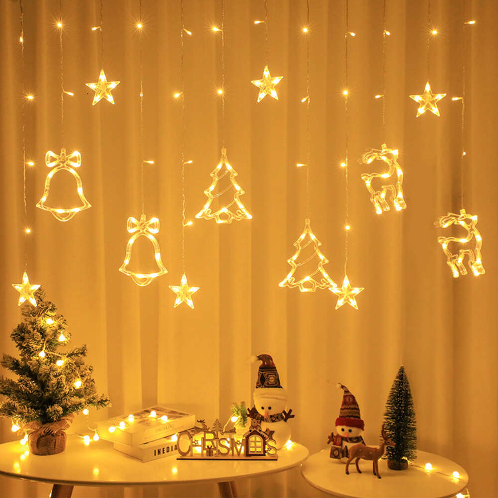 New LED Christmas Garland String Lights Fairy Curtain Light For Home New Year Party Wedding Holiday Decor