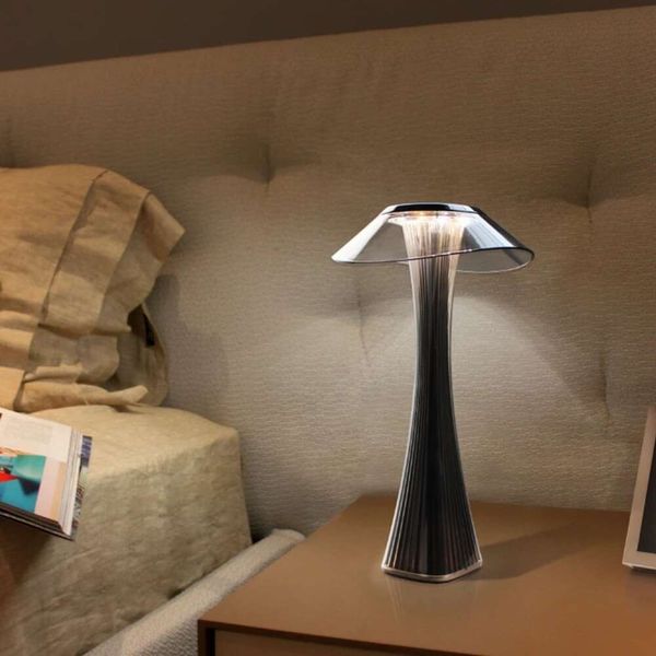 Nouveau LED cristal diamant tactile Projection atmosphère lampe USB charge nuit pour barre lumière Restaurant Table chevet