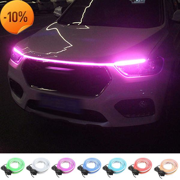 Nouveau Led Décoration Lumières Pour Capot De Voiture Flexible Feux Diurnes Bande Universel 180 cm Décor Lampe Pièces Extérieures Accessoires