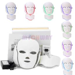 Nueva máscara facial LED Terapia de luz LED Fotón facial Pdt Máscara Rejuvenecimiento de la piel Dispositivo de belleza 7 colores