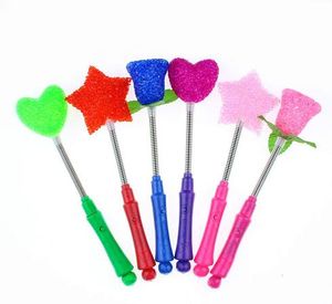 Gratis verzending Nieuwe LED Glow Star Wand Gemengde Rose Hartvormige Stick Knipperende Licht Concert Party Nieuwigheid Geleid Toys