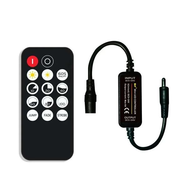 Nouveau contrôleur LED MINI RF avec 14 touches Remote Control pour une seule couleur / double blanc / RGB / RGBW / RGB + CCT LETMES LED LED