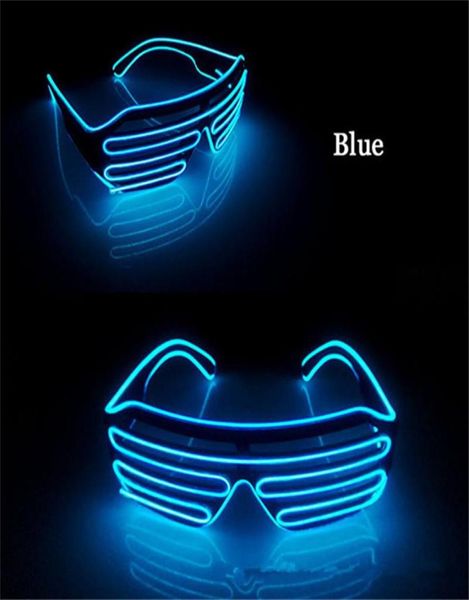 Nuevo LED Neon Party El Glasses El Wire Neon Gafas de sol Light Up Gafas Rave Disfraz Dj Gafas de sol Decoración de fiestas de cumpleaños259956111