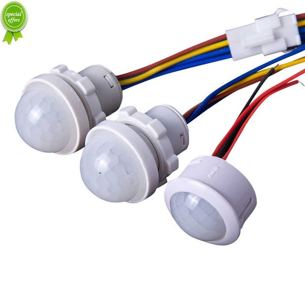 Nouveau LED PIR Pas de retard réglable Détecteur infrarouge du corps humain IR Capteur de mouvement infrarouge Interrupteur de lumière pour la maison AC110-240V DC 12V-24V