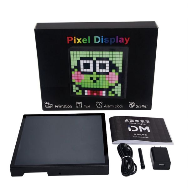 Nouvel écran de pixel LED Écran de pixel Bluetooth Table cadeau de vacances DIY avec image photo pendentif pendentif atmosphère Pixel Écran