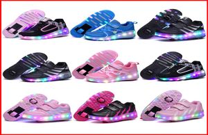 Chaussures de patin à roulettes LED avec une ou deux roues, baskets lumineuses Jazzy pour enfants et adultes, pour garçons et filles, nouvelle collection, 8870911