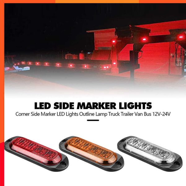 Nouveau LED feux de position latéraux rouge dégagement remorque camion RV lumière LED lampe rouge étanche 12/24 V avertissement de sécurité indicateur de largeur