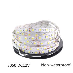 Nueva tira de luces LED 5050 DC12V 5M 300led Flexible RGB barra de luz Super brillo no impermeable decoración interior del hogar