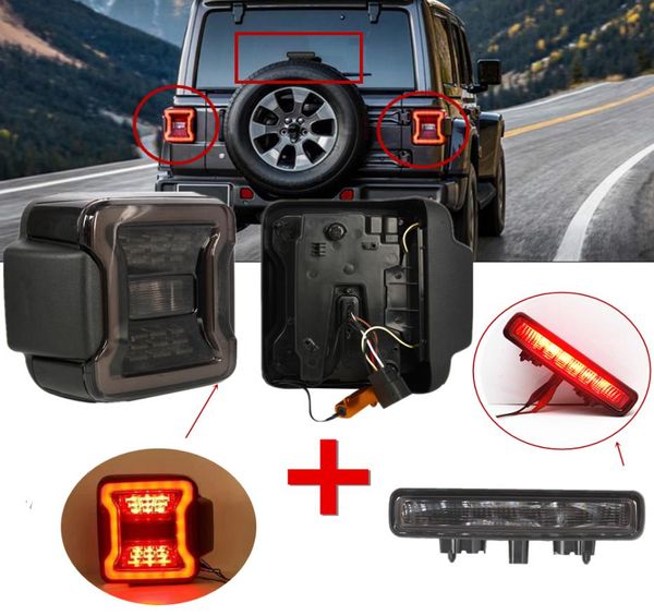 Nouveaux feux arrière Led pour Jeep Wrangler JL 2018 2019 feux arrière arrière avec JL 3ème feu stop Lamp1082931