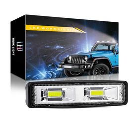 Nueva barra de luz de trabajo LED 6 pulgadas 18W Offroad Car Work Light Spotlight Offroad Flood Spot Work Light Accesorios de coche para camión ATV 4x4