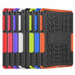 Hybride Kickstand Impact Rugged Heavy Duty TPU + PC COVER CASE VOOR SAMSUG GALAXY TAB E T377 TAB A 8.0 T387 TAB A 8.0 2019 T290 T295 150PCS / PARTIJ