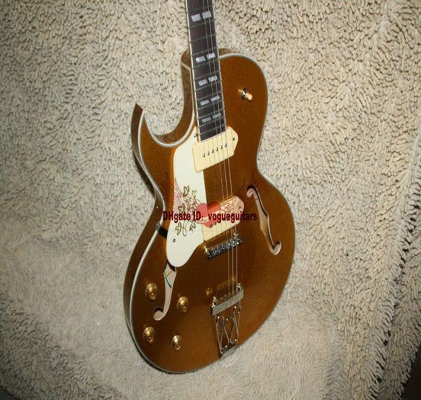 NUEVA guitarra para zurdos 175 Guitarra eléctrica de cuerpo hueco Goldtop OEM Guitar7336134