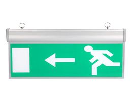 Nieuw leftRightEXIT Acryl LED Nooduitgang Verlichting Teken Veiligheid Evacuatie Indicator Licht 110220V Hangende Led Exit3547935