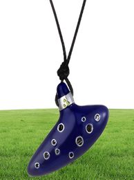 Nouvelle légende de Zelda Collier Ocarina Instruments de musique en émail rouge vert rouge Ocarina