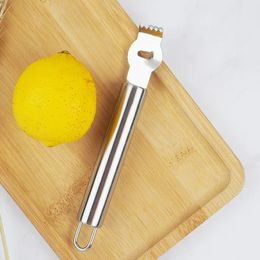 Nieuwe citroen Zester roestvrijstalen staal citroenraster sinaasappelpeeler citrus fruit rooster peeling mes keuken gadgets bar accessoires2.Keukengadgets citroenrail