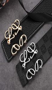 Nieuwe letter Litchi Patroon Men039S Casual Fashion Smooth Belt Belt voor mannen en vrouwen7344861
