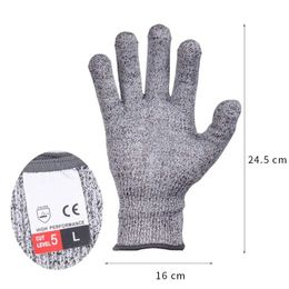 Nuevos guantes de seguridad anticortes de nivel 5, guantes industriales de alta resistencia para cocina, jardinería, antiarañazos, corte de vidrio multiusos