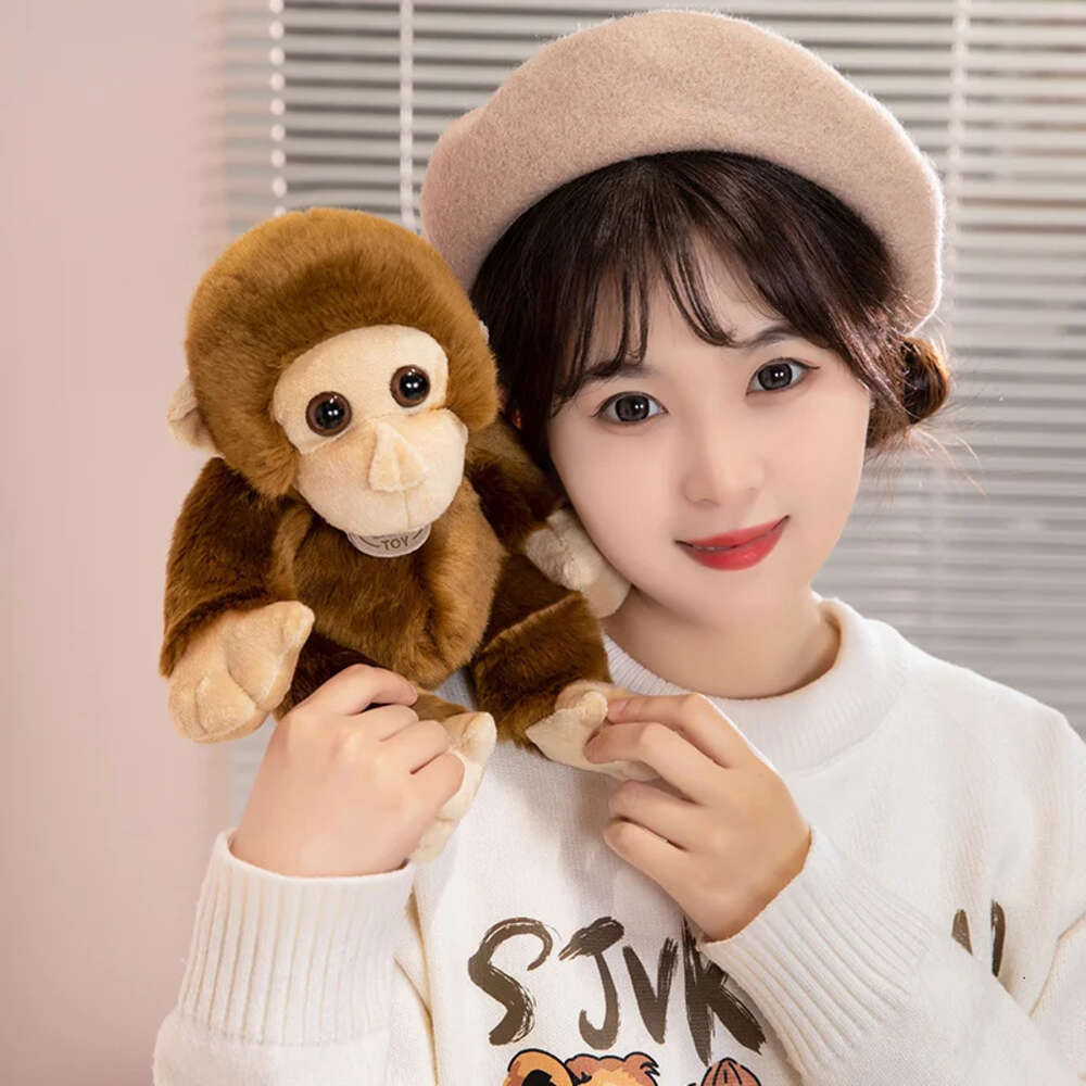 Novo simulação real de 17cm/30cm Monkey Monkey Plush Toys Soft Wild Wild Apedase Doll Creative Birthday Gift