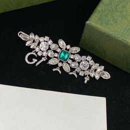 New Light Luxury Crystal Full Diamond Side Clip Vintage Palace Hair Clip Barrettes Ladies Rhinestone Hairgrip Designer Jewelry Horquillas Tocado Accesorios