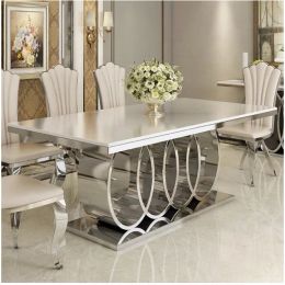 Nouveau luxe léger de luxe de luxe en marbre post-modern carré de table basse-cafette de salon de conception de salon meubles personnalisés