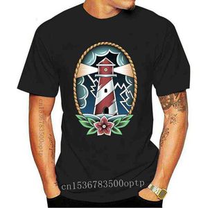 Nouveau Phare Tshirt Beacon Roses Tattoo Sailor Sail Skipper Never Sink Leuchtturm G1217