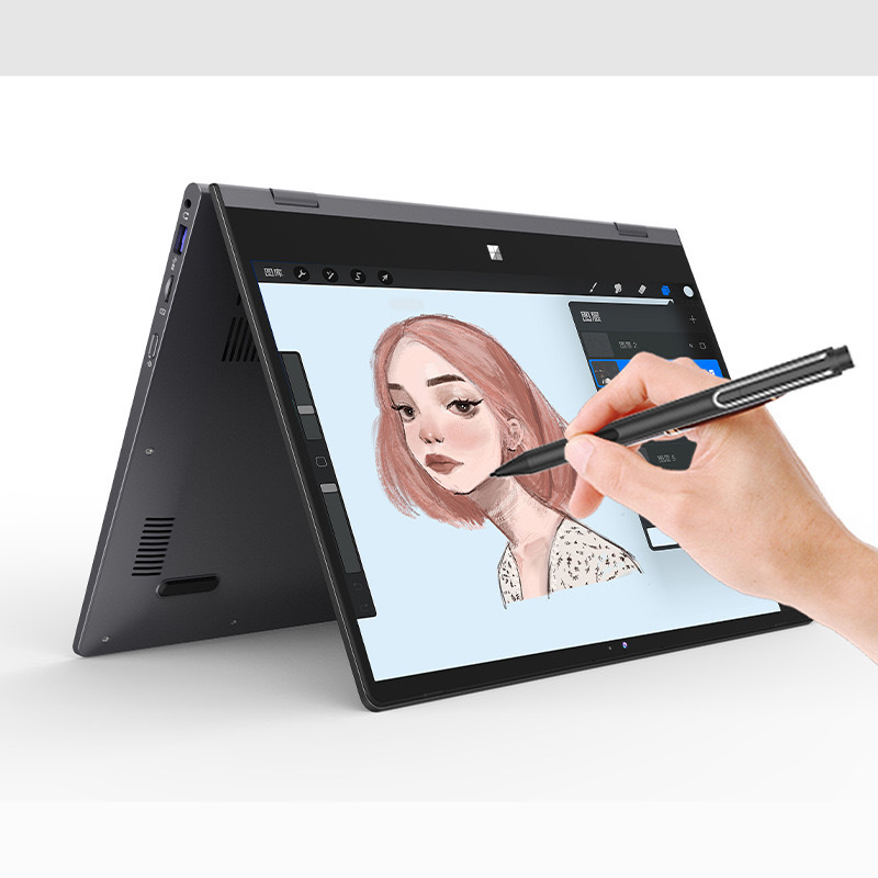 Yeni Hafif Dizüstü Bilgisayar Touch-Touch Öğrenme Ofisi 360 ° Flip Tablet Bilgisayar