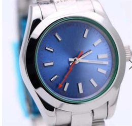 Novo limitado automático de aço inoxidável gd2813 movimento 39mm relógio masculino 316l 116400 mostrador azul relógios de pulso masculinos H-103