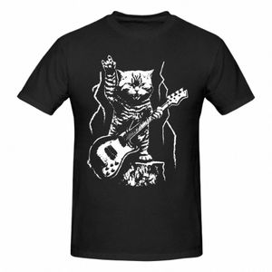 Nieuwe Limited Cat Lover Basgitarist Rock N Roll Gitarist Bassist Tee S-3Xl d4ci #