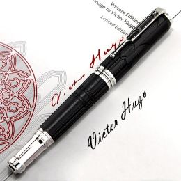 Nuevos escritores de edición limitada Victor Hugo Signature Rollerball Pen Bolígrafos con clip de estatua Papelería de escritura de oficina 5816/8600 LL