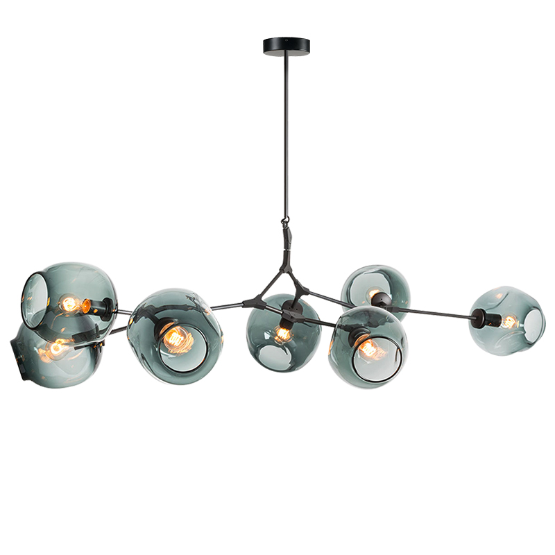 Luzes pendentes de bolha ramificada luzes pendentes de ouro/corpo preto Nórdico sala de jantar cozinha designer leve lâmpada de suspensão AC110V 220V