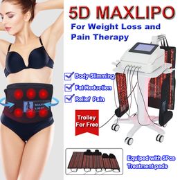 Nouveau Lipolaser 5D minceur machine perte de graisse forme du corps double longueur d'onde 650nm 940nm réduction de la cellulite équipement de thérapie de la douleur utilisation en salon