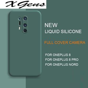 Nouvelle coque de téléphone en silicone liquide pour oneplus 8 pro nord couverture arrière de protection souple d'origine pour un plus 8 8pro oneplus8