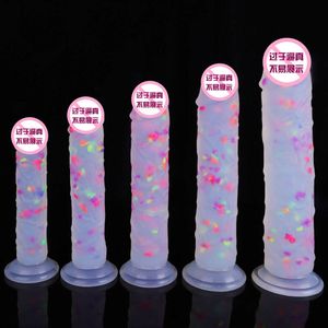 Nouvelle simulation liquide Dildo Silicone Crystal Granules Luminal Granules Jelly Phallus Femelle Toys sexy