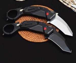 Nieuwe Aanbieding Flipper Vouwen Klauw Mes N690 Zwart Titanium Coated/Wit Stone Wash Blade Aluminium Handvat Karambit Messen