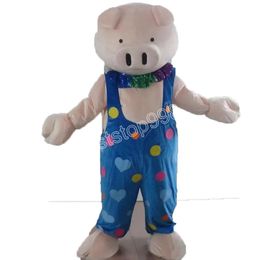 Nouveau petit porcelet cochon mascotte Costumes noël fantaisie robe de soirée dessin animé personnage tenue costume adultes taille carnaval publicité de pâques