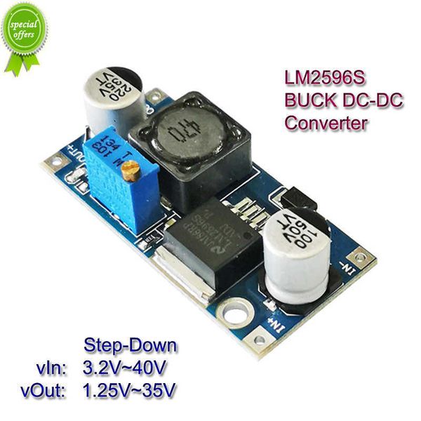 Nuevo LM2596S DC-DC Buck Converter Estabilizadores de vehículos Módulo de fuente de alimentación reductor LM2596 Reguladores de voltaje de DC1.25V-35V ajustables