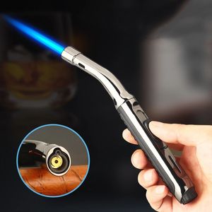 Nieuwe lange BBQ Keuken Cooking Torch Lichter Winddicht Metalen Gas Lichter Jet Spray Gun 1300C Sigaretten Aanstekers Roken Gadget voor Mannen