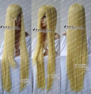 Nieuwe lange gouden blonde cosplay party pruik 100cm