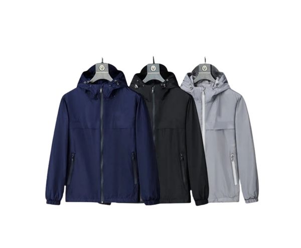 Nouveau manteau à manches longues mode veste à capuche décontractée imperméable multi-fonction poche sport manteau ample taille M-2XL