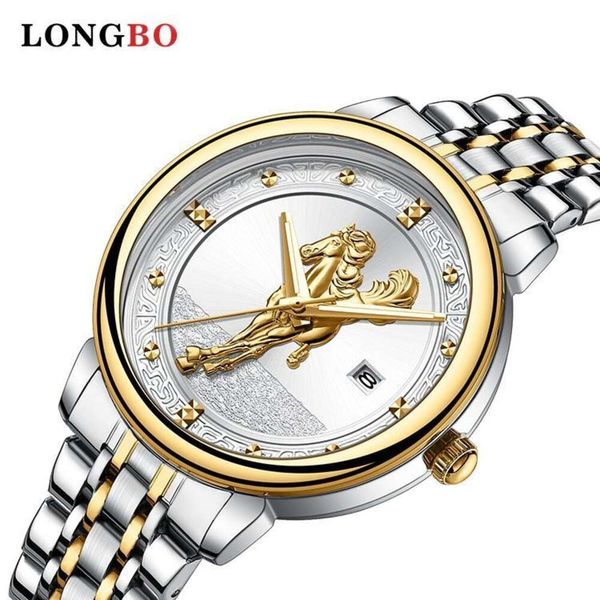 Nouveau Longbo loisirs affaires Quartz tout or Junma modèle cadran montre pour hommes