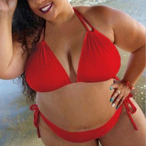 Nouveau lâche femmes couleur unie Push Up rembourré grande taille Bikini ensemble maillot de bain maillot de bain maillots de bain de grande taille